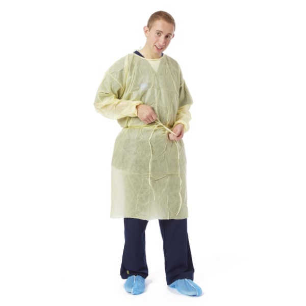 Yellow Disposable Isolation Gowns