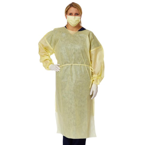 Yellow Fluid Resistant Gowns